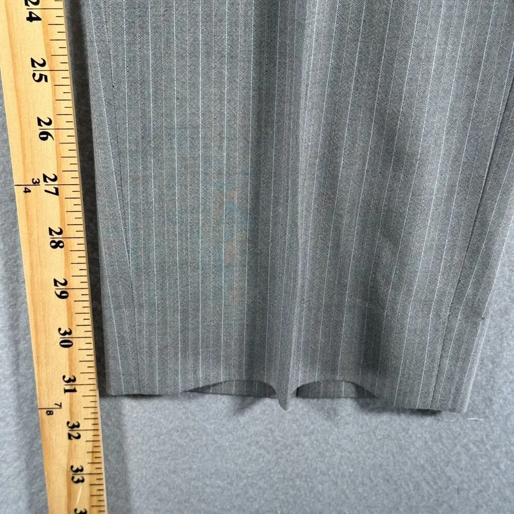 Vintage Hugo Boss Pasolini‎ Movie Wool Suit Jacket Pants Mens 42R Gray Stripes